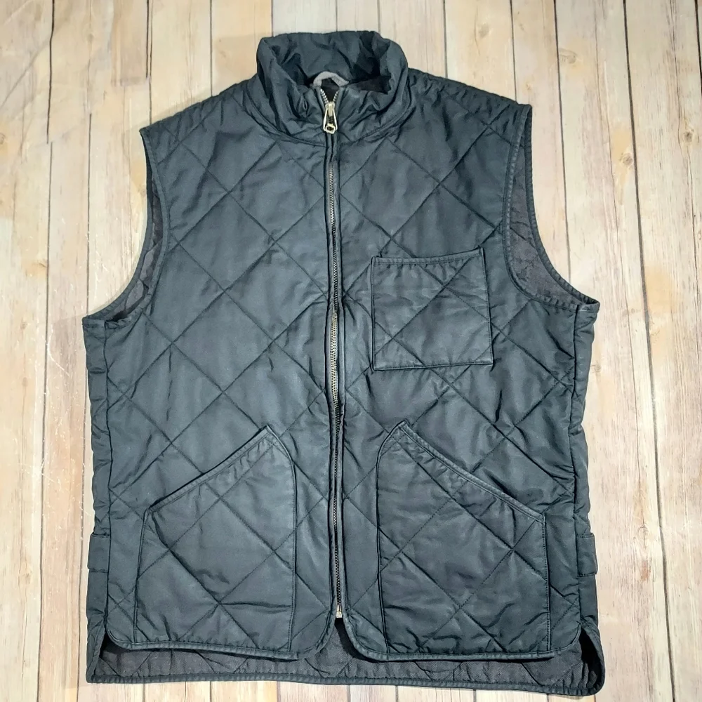 J. Crew Sussex navy quilted insulated vest L